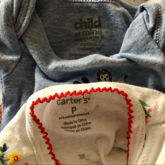 Bdl of 4-3 pr feet pj and 1 onesie preemie - Picture 3 of 4